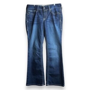 Ariat REAL Denim Women's Jeans 30S Blue Bootcut Stretch Mid Rise Western Rodeo